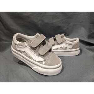 Vans Old Skool Toddler Sneakers GREY White Size 4 NEW IN BOX!